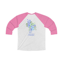 Tee  - Unisex Raglan tri-blend - printed front & back - several colors - very comfy!