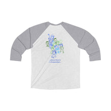 Tee  - Unisex Raglan tri-blend - printed front & back - several colors - very comfy!