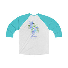 Tee  - Unisex Raglan tri-blend - printed front & back - several colors - very comfy!